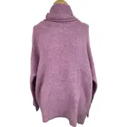 Catherine Malandrino Women's Purple Cozy Turtleneck Sweater Size Large A25