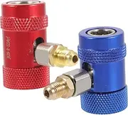 WEKADRIN 4pcs R134a Automotive Refrigerant Connectors Red Blue Sturdy Sealing Air Conditioner Connectors for Vehicles