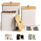 Kitchen Canisters for Countertop Set of 3 with Customizable Chalkboard Labels &
