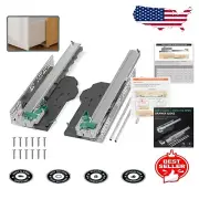 Durable 22-Inch Full Extension Drawer Slides with Soft Close and Push Open Tech
