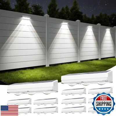 APONUO Solar Fence Lights, 12 Modes RGB Color Glow LED with 50 Lumens, Fence