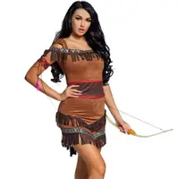 在飛比找ETMall東森購物網優惠-萬圣節服裝印第安人美洲土著弓箭手舞會裝扮 野人森林獵人演出服