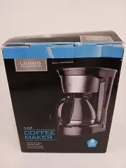 Living Solutions 5 Cup Coffee maker - Brand New, Never Opened, Black