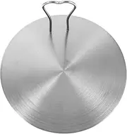 [Sosoport] Heat Diffuser Plate: Stainless Steel Cooking Induction Adapter Plate Induction Converter with Handle for Electric Glass Cooktop
