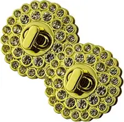 KALLORY Replacement Handbag Locks Diamond Pattern Lightweight Rustproof 2 Pack for Bags