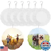 8 Pack Sublimation Wind Spinner Blanks,8 Inch Wind Spinners Sublimation Blank