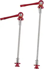 Titanium Quick Release Lever Bike Wheel Skewers Red Lightweight for Bicycles