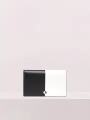 nicola bicolor clutch wallet