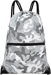 [HOLYLUCK] Men & Women Sport Gym Sack Drawstring Backpack Bag (White, Purple, Burgundy,Black,Navy Blue,Red,Blue)