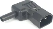 Toptekits IEC C14 Right Angled Power Cord Connector,IEC 320 C14 90 Degree Male Plug Rewirable Power Connector 3pin 10A /250V (C14 Right Angled)