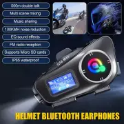 Motorcycle 500m Intercom Helmet Headset Headphone IP65 Waterproof Earphone