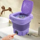 Portable Mini Washing Machine Foldable Washer With Drainage Basket