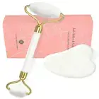 Gua Sha Facial Massage Tool & Jade Roller Set, Facial Massager