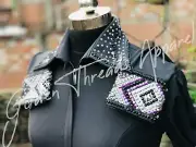 Golden Threads Apparel Western Grey base show shirt, showmanship outfit