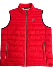 Bugatti AirSeries Puffer Vest Red Zip Padded Gilet - Size 54