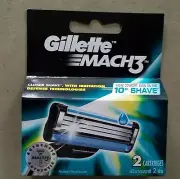 2 Gillette Mach 3 Razor 3 Blades Cartridges