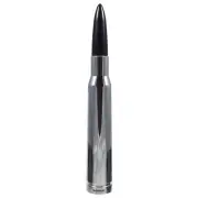 Anti-Theft Chrome 50 Caliber Black Bullet Stubby Short Antenna For 90-20 Ford