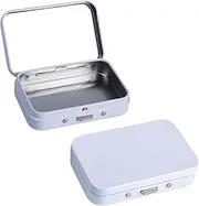 LIGHUFEIC 2Pack Dental Floss Portable Case,Refillable Portable Floss Pick Holder Container with Mirror,Small Floss Dispenser for Travel, Dates and Hotels(White)