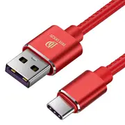 5A QC3.0 Type-C Leather Data Cable for Huawei Supercharge 1m/3.33ft