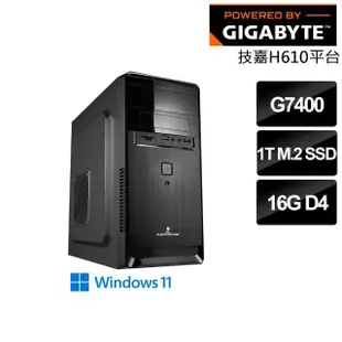 【技嘉平台】Intel雙核 WIN 11{碎星魔兵}文書機(G7400/H610/16G/1T_SSD)