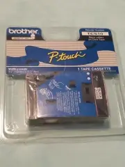 Brother TCS10 P-touch Laminated Labels Tape Cassette 1/2" X 26' Black on Clear