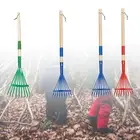 Leaf Rake with Wood Handle Leaves Rakes Garden Rake for Lawns Yard Garden