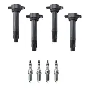Hitachi 4 Ignition Coil 4 NGK Ruthenium Spark Plugs Kit For Compass 2.4 L4 SOHC