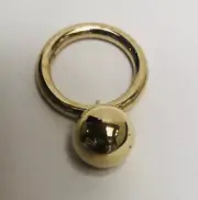 Burberry Ladies Gold-plated Dangle Ring Medium Italy New