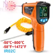 Digital Laser Infrared Thermometer Non-Contact Gun with LCD Hygrometer IR Meter
