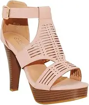 [TRENDSup Collection] Open Toe Ankle Strap Sandal - Western Bootie Stacked Heel Open Toe Cutout Shoes