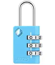 New In Pack Zarker XD25 3-Digit Combination Small Mini Padlock Blue Luggage Lock