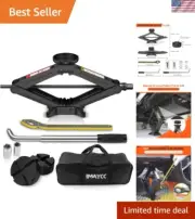 Car Jack Kit 2.5 Ton/5512 lbs, Universal for Car with Rubber Jack Pad, Portab...