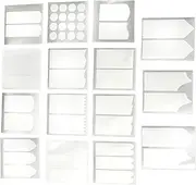 15pcs French Tip Press-on Nails Kit Nail Art Stencils Stickers Set DIY French Sticks for Girls Easy to Apply Remove Great for Nail Decorative Random Style