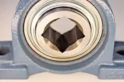 Premium HD 1" Square Bore GW208PPB6 Disc Bearing 2-Bolt Pillow Block Flat Base