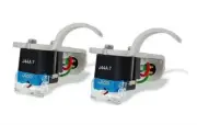 JICO Omnia J44A 7 DJ Improved SD Cartridges Mounted on Silver JICO Headshells