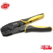 TITAN 11477 Ratcheting Wire Terminal Crimper Tool for Insulated Terminals, Fixed