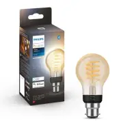 Philips Hue White Globe Filament LED Smart Light 11cm Bulb A60 B22/Bluetooth