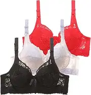 [Generic] High Support Bras for Women Adjustable Strap Full Coverage Up Bras Comfortable No Underwire Wireless Bras Light Sports Bras for Women
