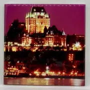 Quebec Canada Ceramic Tile Trivet Coaster Travel Souvenir 4" x 4"