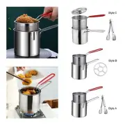 Multifunction Deep Frying Pot Nonstick with Strainer Basket Wear Resistant Thick
