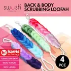 Swosh [4PCE] Back & Body Scrubbing Loofahs Double Ended String Handles - 30cm
