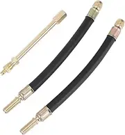 X AUTOHAUX 1 Set 180 Degrees Copper Tire Valve Extension with Flexible Plastic 180mm Tyre Valve Stem Extender for Car Motorcycle RV Truck Bike