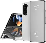 Case for Samsung Galaxy Z Fold6, Shockproof, Lightweight, Ultra-Thin Case, Electroplated Mirror Leather Cover (Silver,for Galaxy Z Fold6)