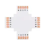 20 PCS 10mm 5 Pin + Type Connector FPC Board for RGBW LED Strip