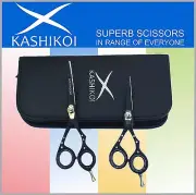 5.5" Professional Barber Hair Dressing Scissors & Shears Black Color and Stone