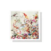 50Cmx50cm Coming Spring Square Size White Frame Canvas Wall Art