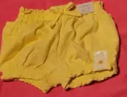 NWT Garanimals Bloomer Style Yellow Shorts Girls Size 3-6 Months or 6-9 months