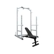 Power Cage - Power Rack - Squat Rack - Weights Bench Press + Adjust Weight Bench