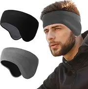 [WTACTFUL] Winter Double-Layer Fleece Ear Warmers Muffs Headband Ear Covers for Men Women Ski Running Cycling Hiking