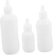ARTSEWPLY 3pcs Bottled Applicator Bottle Lash Shampoo Monomer Bottle Squeeze Bottles Travel Squeeze Bottle Face Hair Oil Bottle Empty Bottles for Oil Diapers Plastic White